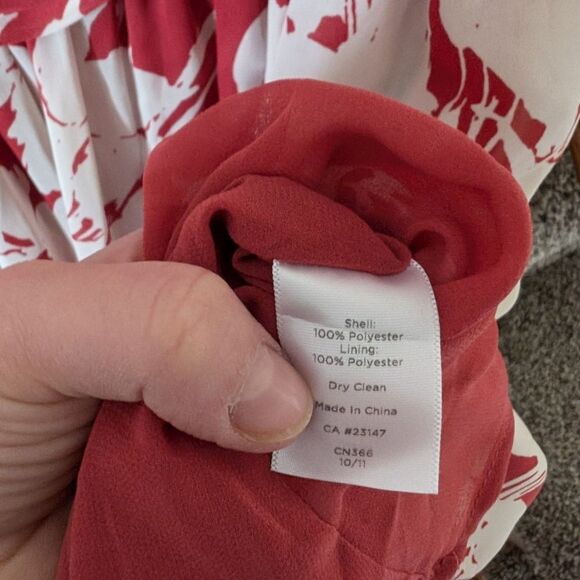 Talbots Floral Orange Red White Dress Plus Size 20W - Picture 3 of 6